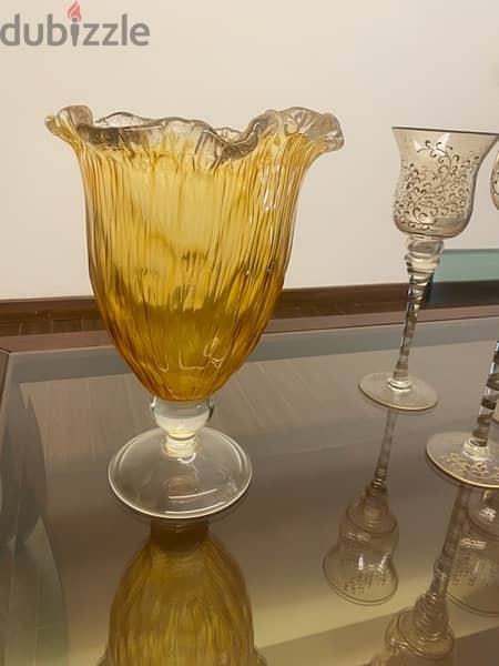 vase glass gold color 3