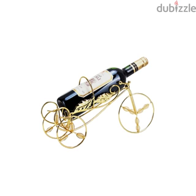 Bike Wine Rack in Gold, 1 Bottle 1