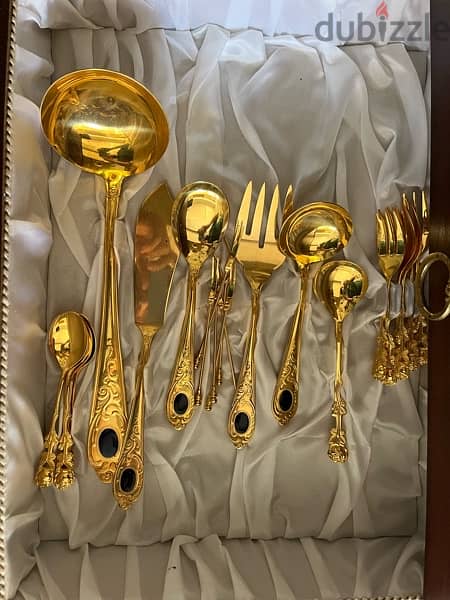Spoons and fork set GOLD 24 KARAT 5