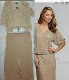 set 3pcs skirt top cardigan 42 to 48 size