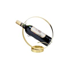 Circular Wine Rack, Modern Gilded Wine Holder