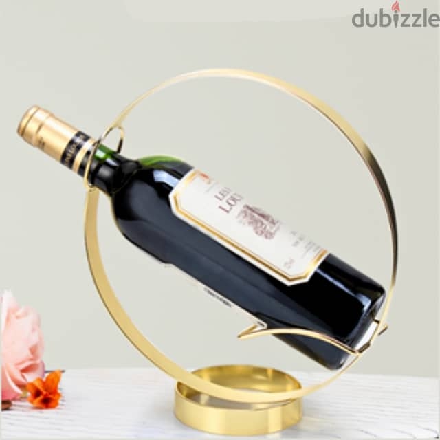 Circular Wine Rack, Modern Gilded Wine Holder 3