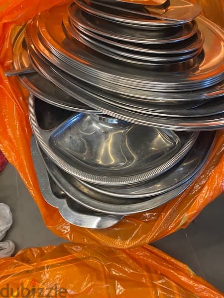 18 stainless steel serving plates 2