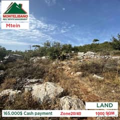 165,000 Cash payment!! LAND for sale in Mtein!! 0