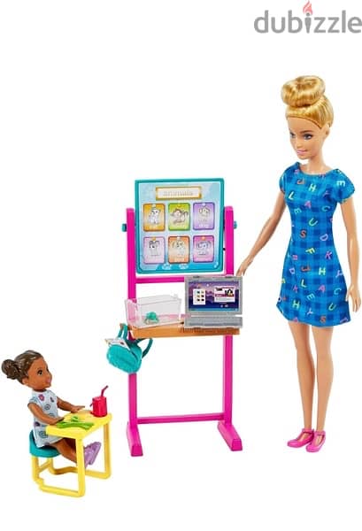 Barbie Careers Doll & Playset, Teacher Theme with Blonde Fashion Doll 1