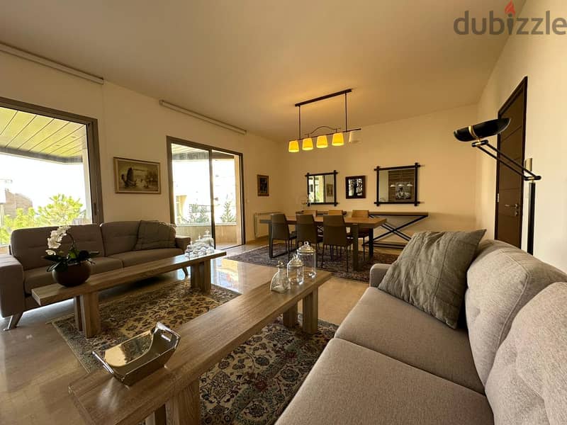 Furnished 355 m2 apartment+swimming pool+gym for rent in Dik El Mehde 9