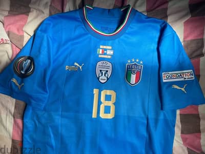 italia finalissima  barella super copa puma jersey 2022 with argentina