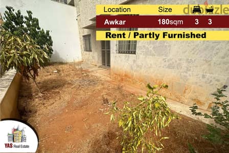 Awkar 180m2 + 15m2 Terrace / Garden | Rent | Semi Furnished | MJ |