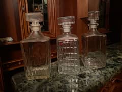 glass whiskey bottles