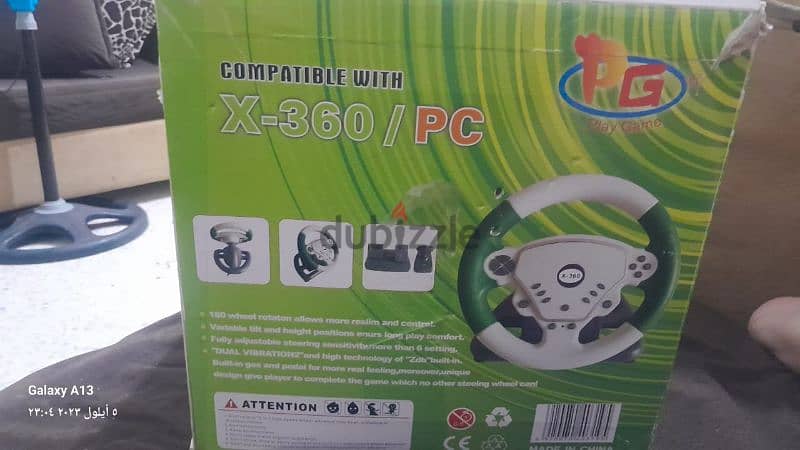 steering wheel Xbox 360 and pc للبيع بسعر حلو 70 موجود بي حارة الناعمه 1