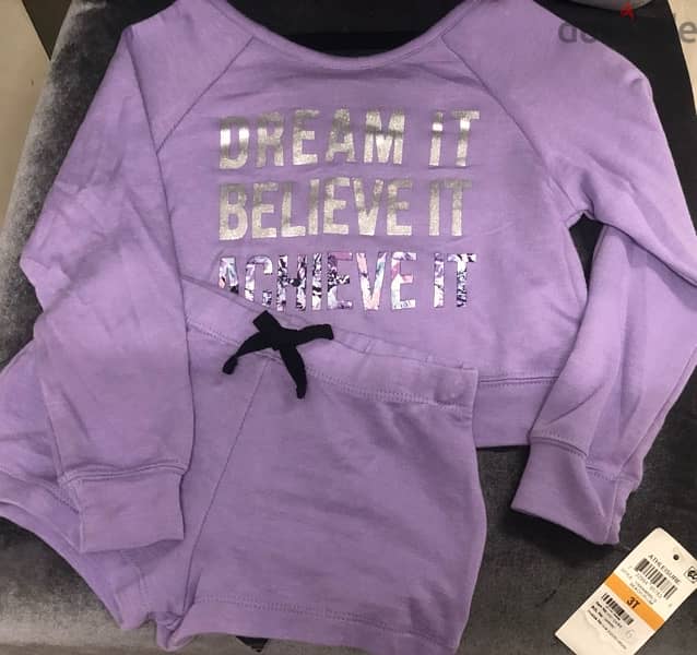 set for kids girl 3 years, top with short, purple color 6