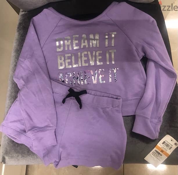 set for kids girl 3 years, top with short, purple color 0