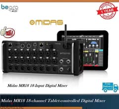 Midas MR18 18-channel Tablet-controlled Digital Mixer, 18-input/6-bus 0