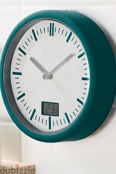Bathroom Clock with Thermometer 1