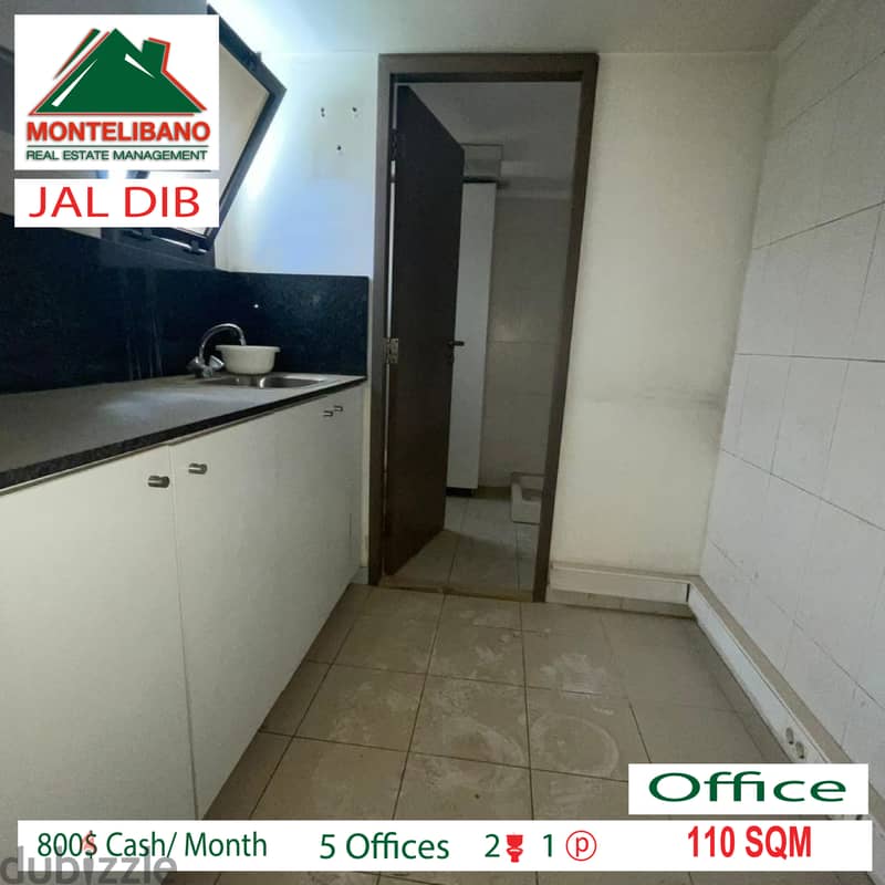 800$ per month!!! Office for rent in JAL EL DIB!!! 1