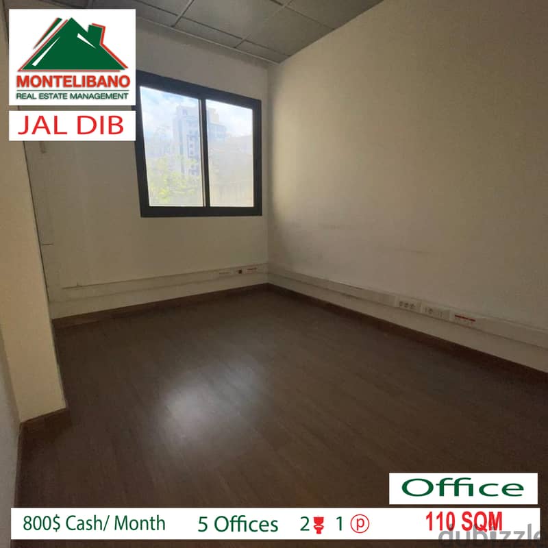 800$ per month!!! Office for rent in JAL EL DIB!!! 2