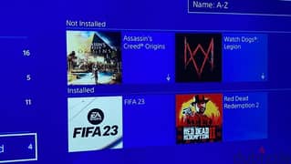 ps4 account fifa23+red dead 2+watch dogs legion+ assain creed origins