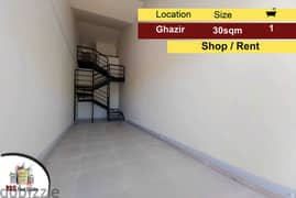 Ghazir 30m2 | Shop | For Rent | Highway | Excellent Condition | IV 0