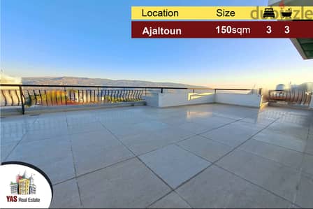 Ajaltoun 150m2 + 150m2 Terrace | Brand New | Luxury | Open View |