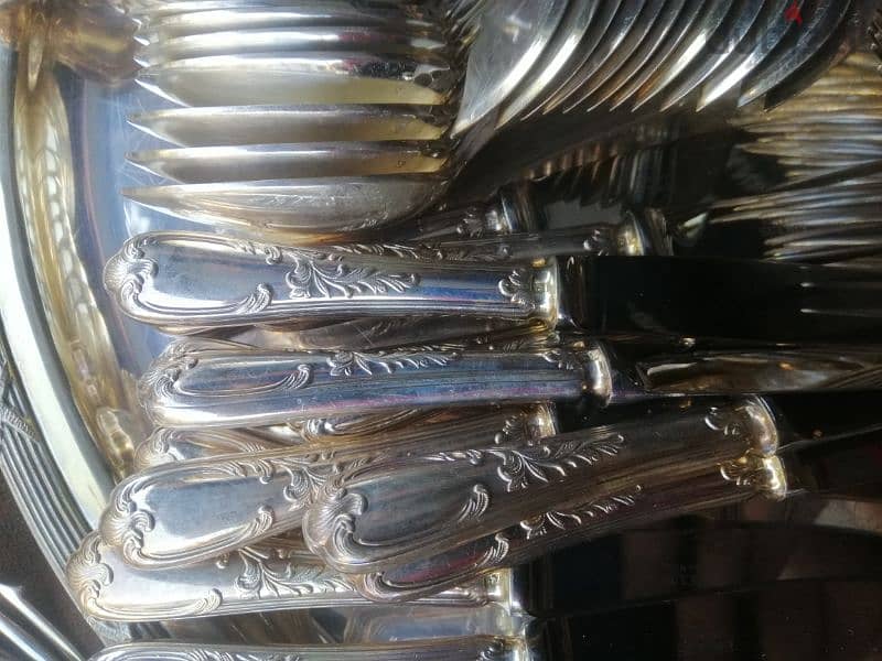 set of 108 psc silverware ercuis france signed 4