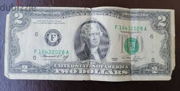 2 dollar bill error note.