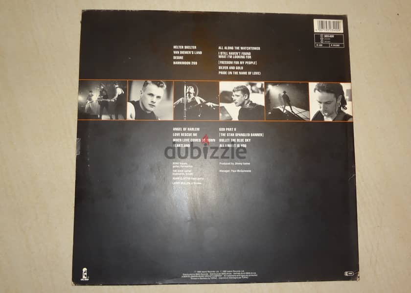 U2 Rattle and hum 2 vinyl album gatefold vg condition 2