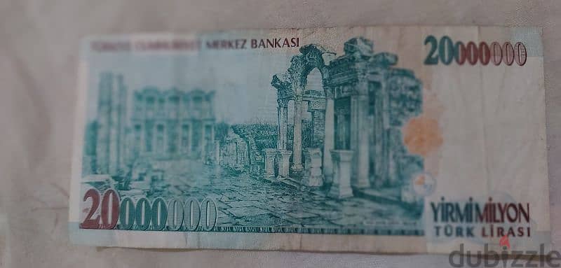 Turkey 20 million lira banknote memorial for Ataturk 1