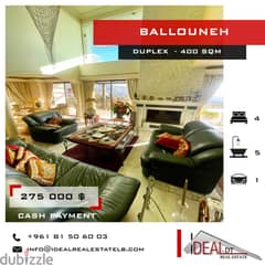Duplex for sale in ballouneh 400 SQM REF#NW56244 0