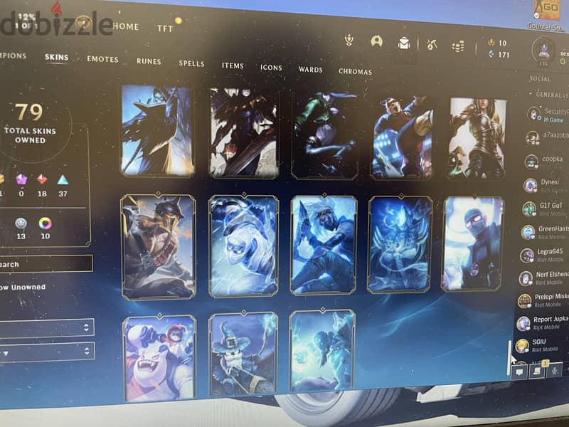 league account 8