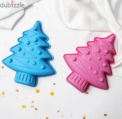 Silicone Christmas Tree Mold, 15x10cm, 1 Piece, Grey