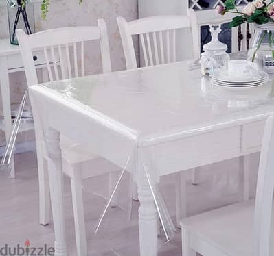 Transparent Table Cover, 140x180cm, PVC Anti Slip