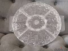 crystal hand cut chees/appetizer plate 0