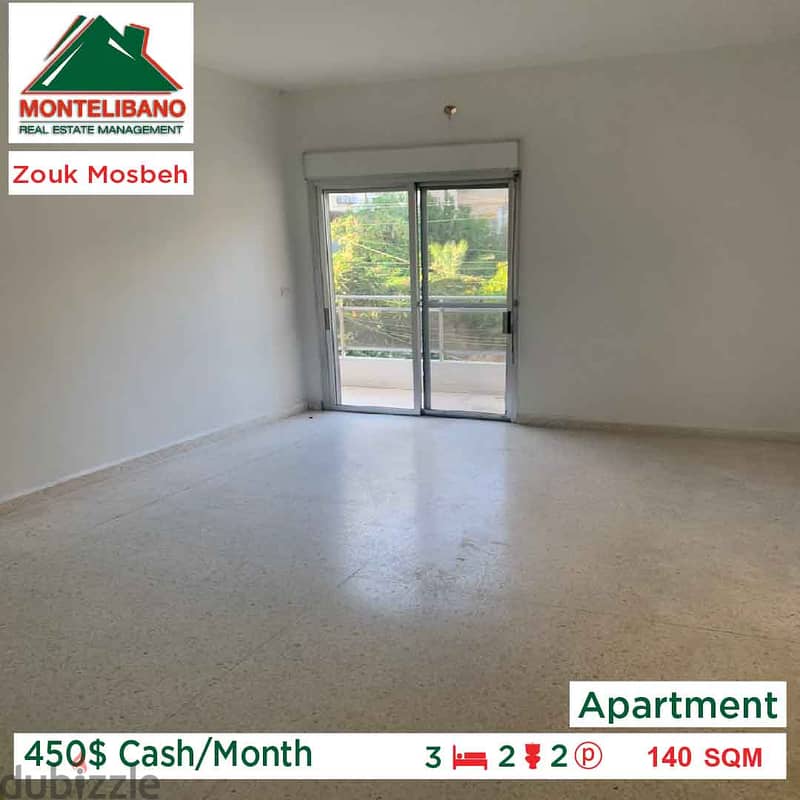 450$Cash/Month!!Apartment for sale in Zouk mosbeh!! 2