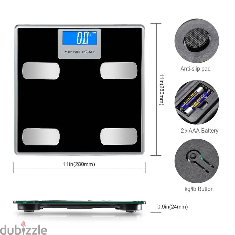 TOYE - Smart Digital Scale 12-in-1 Bluetooth Body Scale Android/IO 2