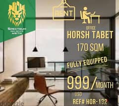 Horsh Tabet Prime (170Sq) Office Fully Equipped , (HOR-132)