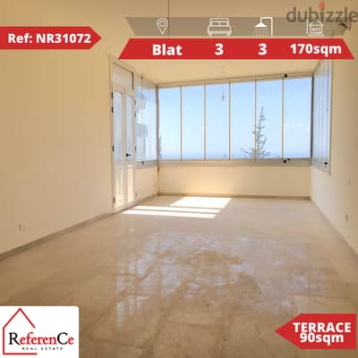 Good deal in blat with terrace شقة للبيع في بلاط مع سطيحة