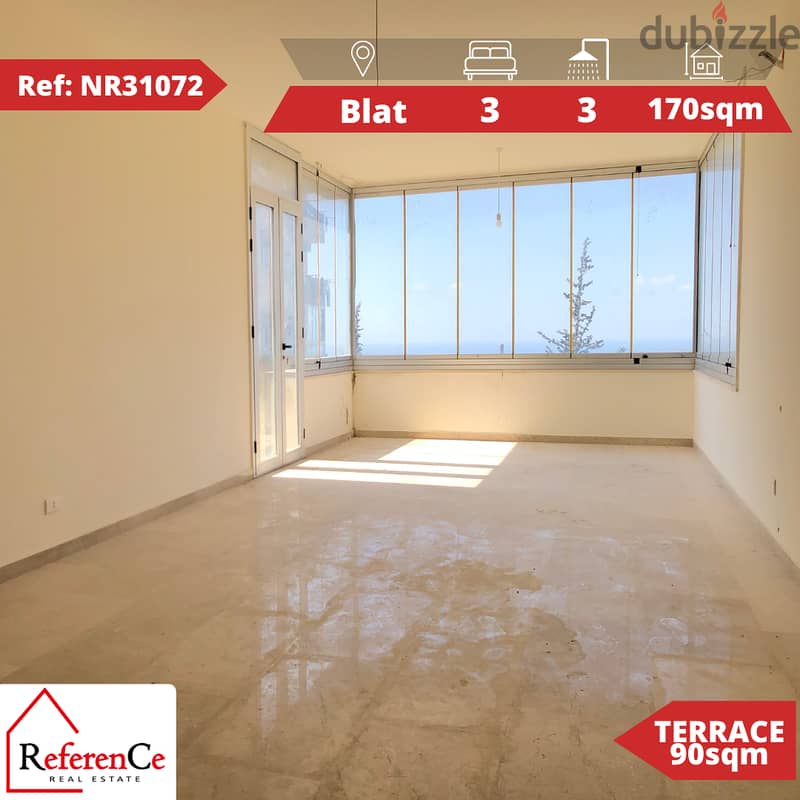 Good deal in blat with terrace شقة للبيع في بلاط مع سطيحة 0