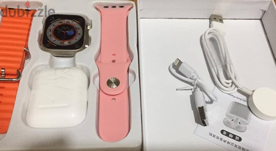 smart watch i 8 ultra BIG 2.0 + earphones 2