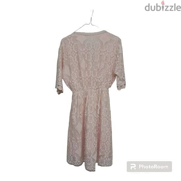 Lace Flared Dress Baby Rose 3