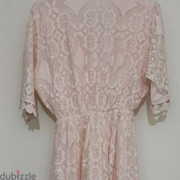 Lace Flared Dress Baby Rose 6