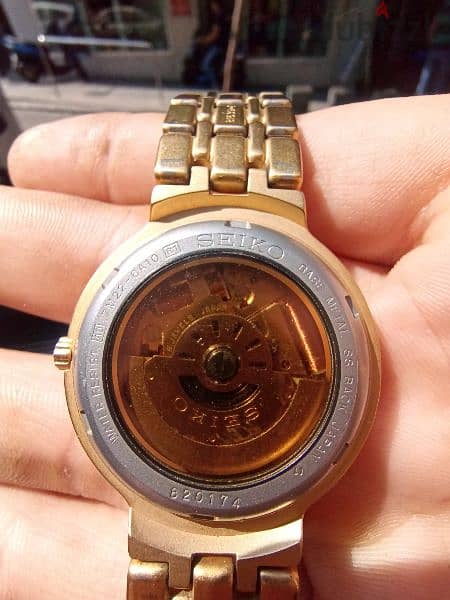 Seiko watch original Japan water resistant automatic gold plated. 1