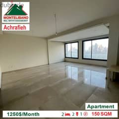 1250$/Month!! Apartment for rent in Achrafieh!!! 0