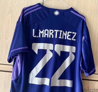 argentina 3 stars world cup champions 2022 lautaro 22  adidas jersey