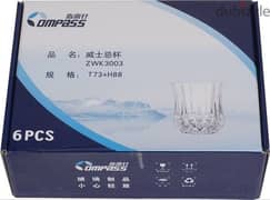 COMPASS ZWK3003 T73xH88 Water Glass 230ml 6PCs Set