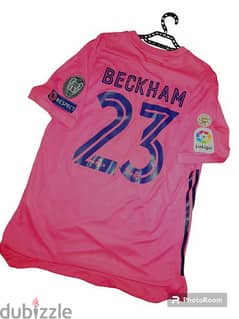 Real Madrid Beckham Jersey with badges for sale