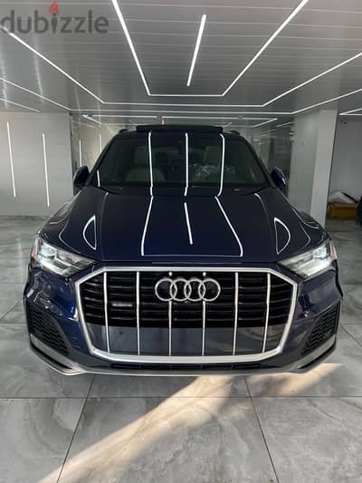 2021 AUDI Q7 premium plus V6 blue/gray 7 seats panoramic fully loaded