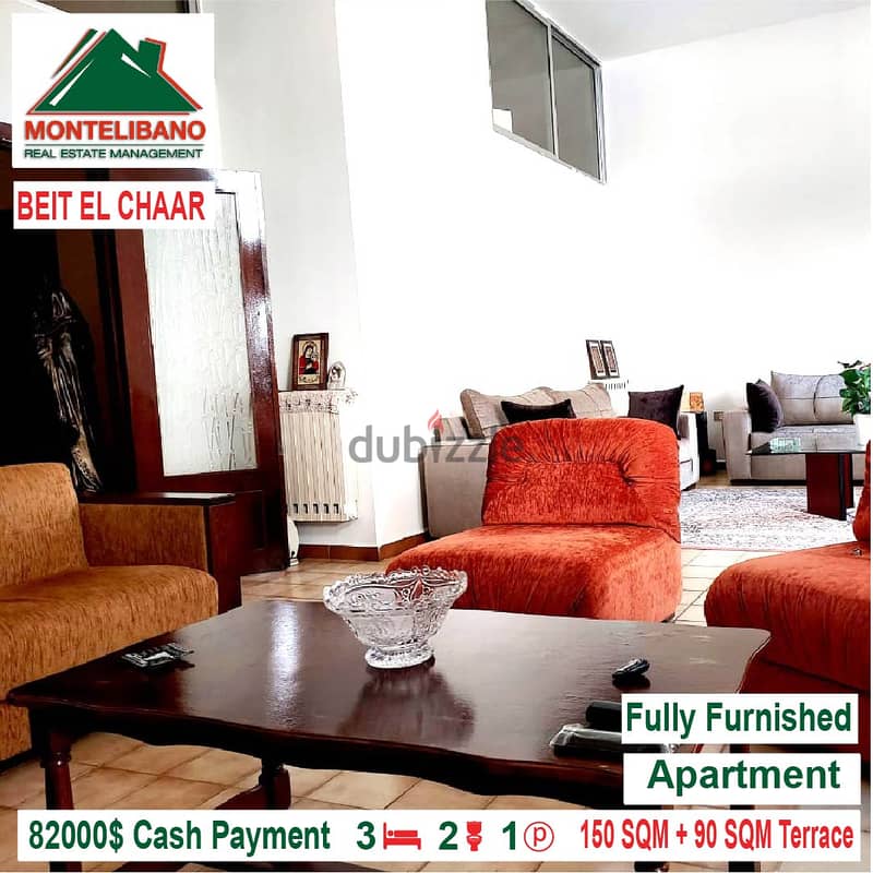 82000$ Cash Payment!!! Apartment for sale in Beit el Chaar!!! 1