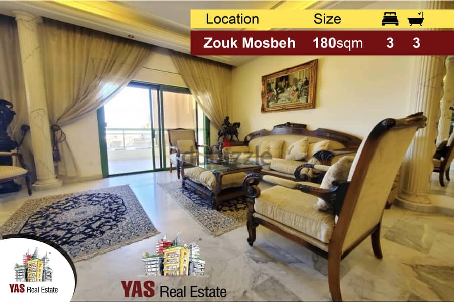 Zouk Mosbeh 180m2 | Excellent Condition | High-end | Panoramic View | 0