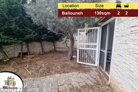 Ballouneh 130m2 | 150m2 Garden/Terrace | Good Condition | EL 0