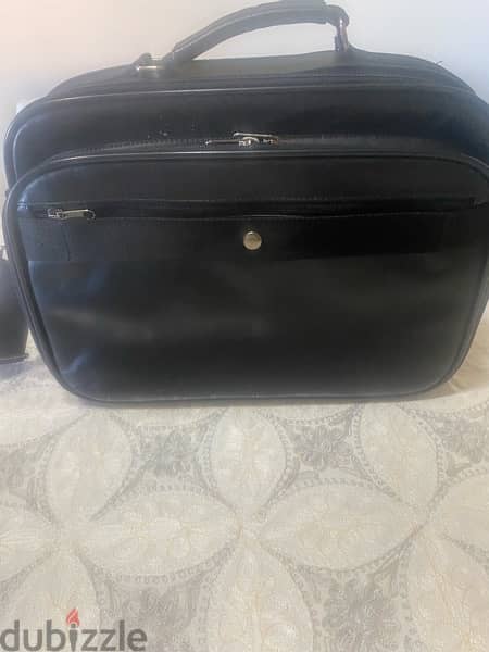 Genuine leather computer bag ICON never used 1